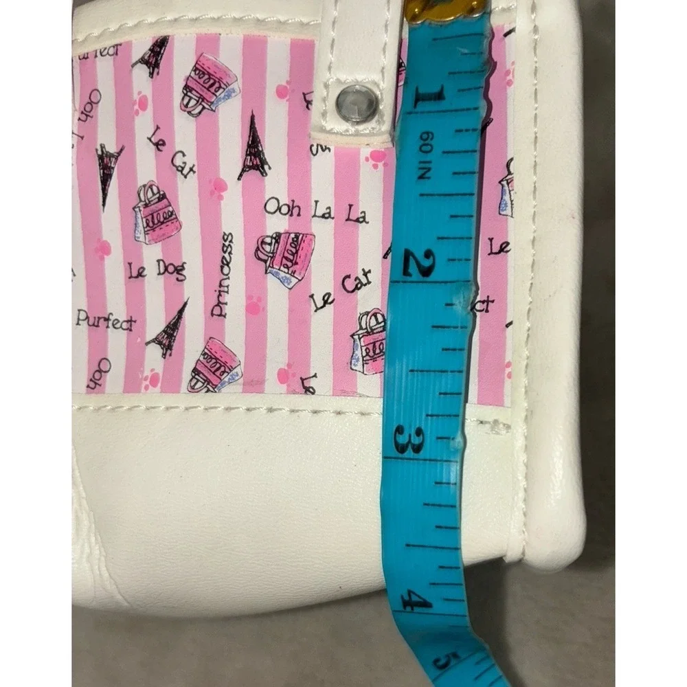 Build A Bear Paris‎ Purse Eiffel Tower Pink White Stripes Hand Bag Dog Cat BABW
